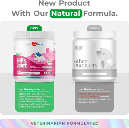 Hip and Joint Support for Dogs - Max Strength - 90 Soft Chews - with Green Lipped Mussel