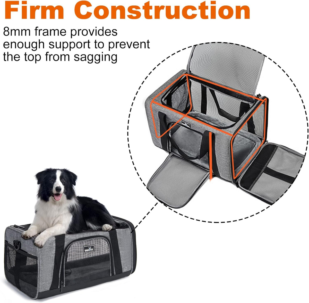 Pet Carrier for Medium Large Cats and Dogs, Dog Carrier Travel Bag with Adequate Ventilation, 5