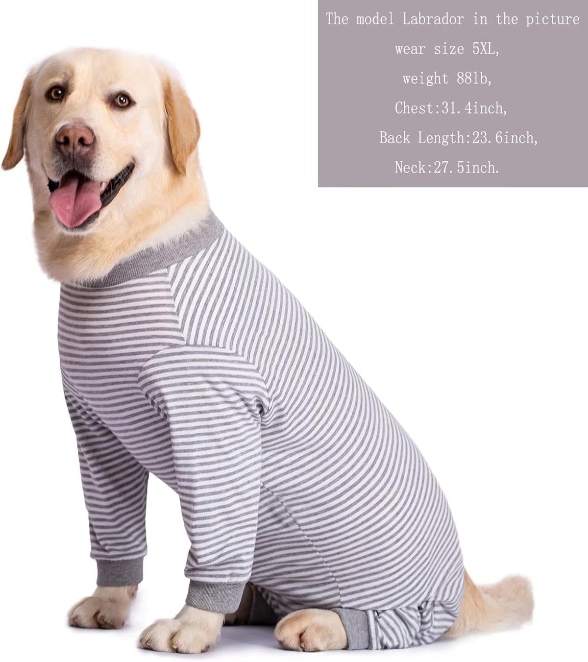 Yeapeeto Dog Onesie Surgery Recovery Suit for Large Medium Bodysuit Dogs Pajamas PJS Full Body for