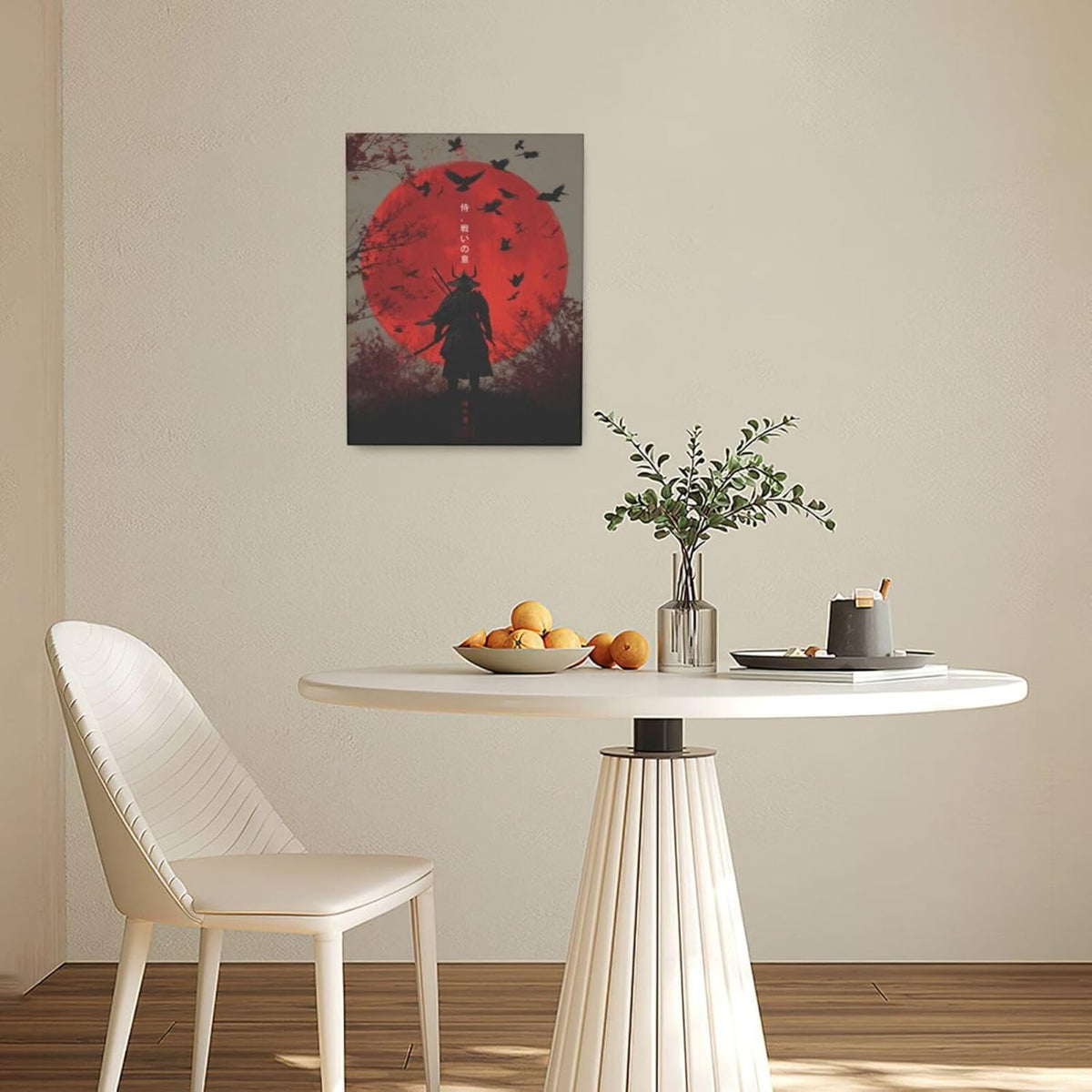 Japanese Armored Samurai Wall Art Modern Japan Warrior Canvas Wall Decor Asian Oriental Bushido