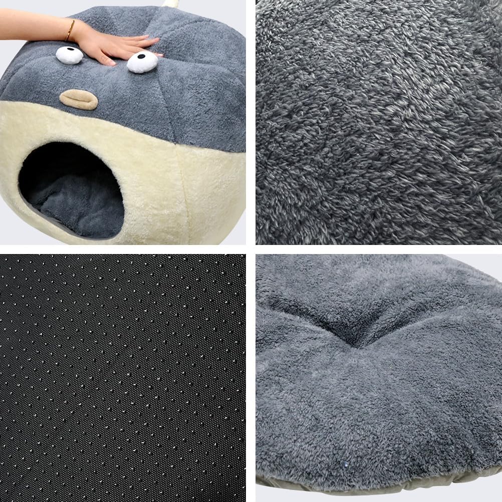 Cat Beds for Indoor Cats - Cute Animal-Shaped Cat Cave Bed for Larger Cat&2 Cats,Super Soft Calming
