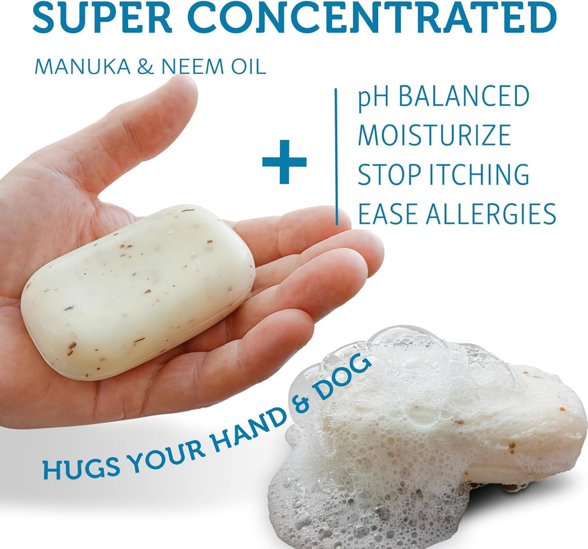 The Natural Dog Shampoo Bar Soap for Itchy Skin Relief - Twin Pack - Dog Soap for Sensitive Skin