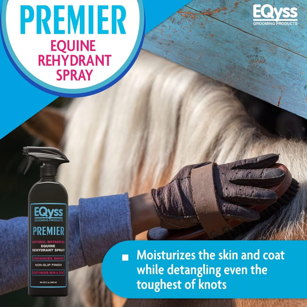 EQyss Premier Equine Horse Spray - Moisturizes Skin and Coat, Enhances Shine and Detangles