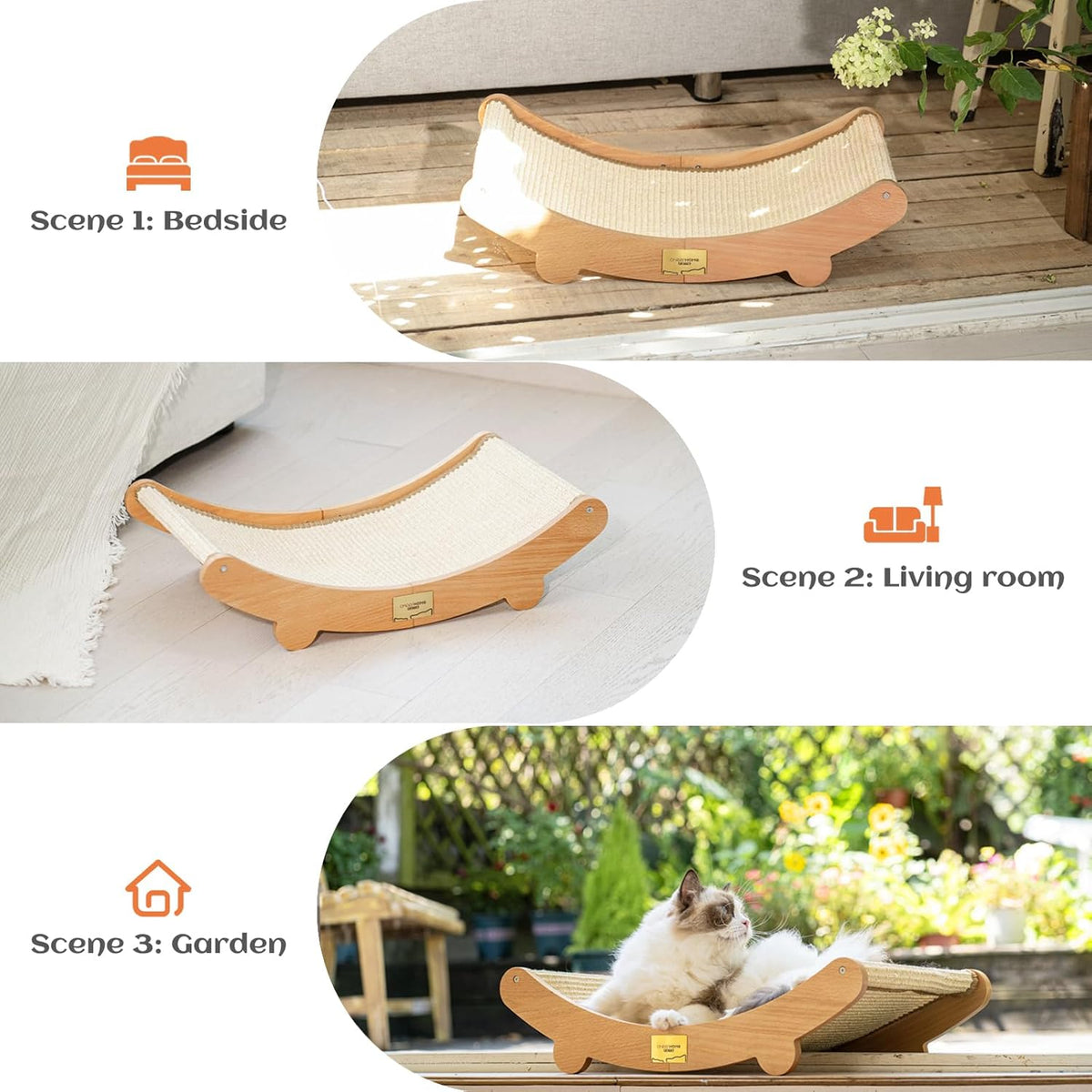 Sisal Cat Scratcher Bed for Indoor Cats Hammock for Scratching Pad Cat Chair Nartural Sisal Scratch