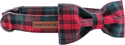 Elegant little tail Dog Collar with Bow, Cotton & Webbing, Bowtie Dog Collar, Adjustable Dog