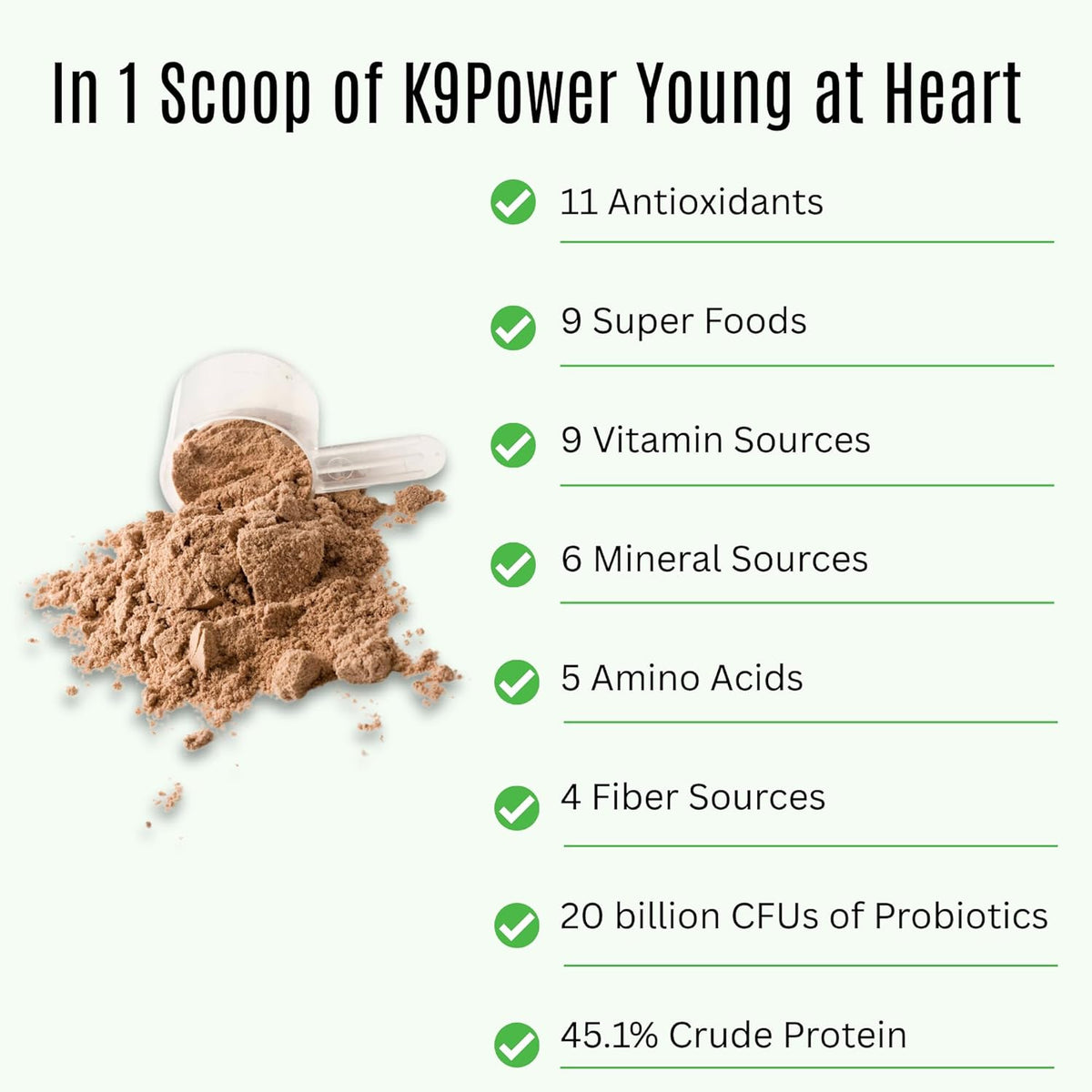 K9 Power Young at Heart Senior Dog Multivitamin 1 lb – Advanced Supplement for Seniors – Supports