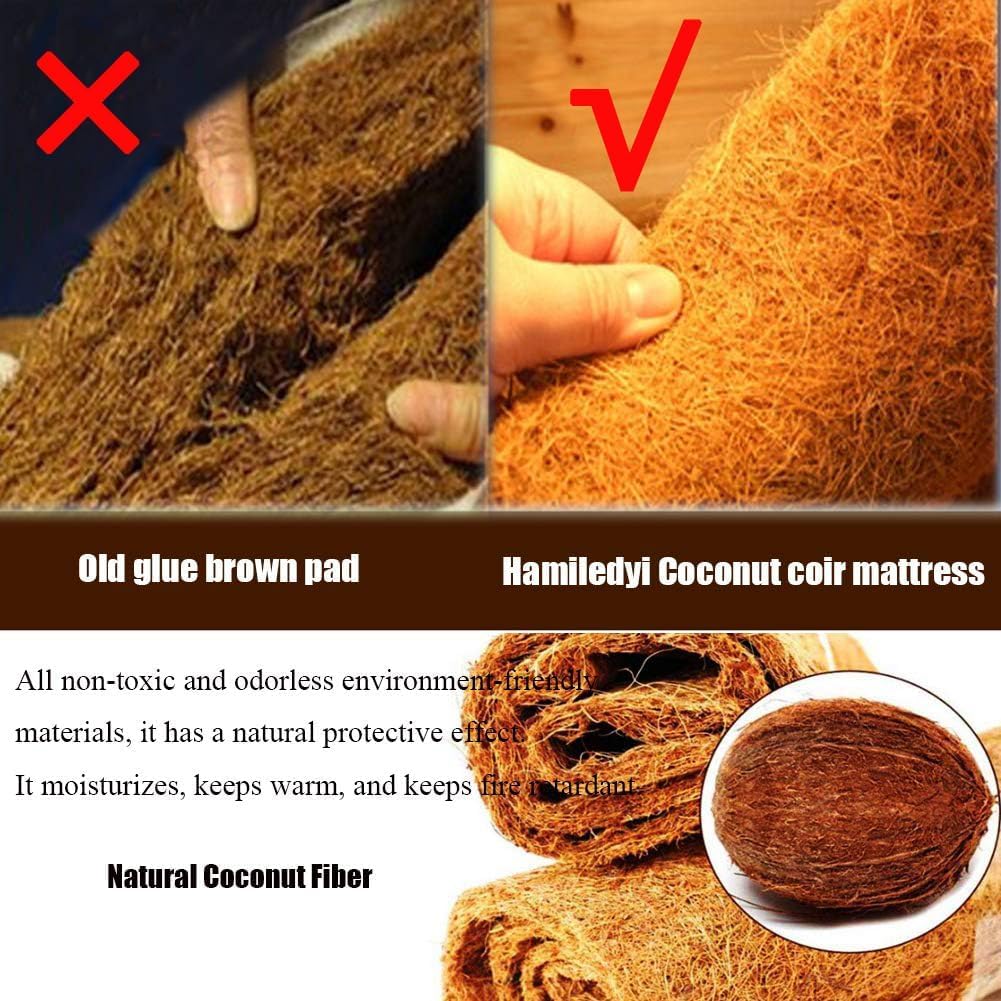 Hamiledyi Reptile Carpet 118" L x 16" W Natural Coconut Fiber Tortoise Carpet Mat for Pet Terrarium