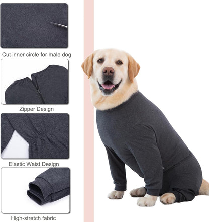 Yeapeeto Dog Onesie Surgery Recovery Suit for Large Medium Bodysuit Dogs Pajamas PJS Full Body for