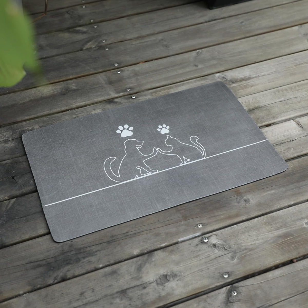 Le courant Dog Bowl Mats, Cat Feeding Mat, Non-Slip Super Absorbent,No Stains Quick Dry Dog Water