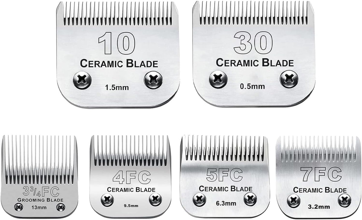 6Pack 10Blades Dog Grooming Replacement Blades Compatible with Andis Pet Clipper/Oster A5/Wahl KM