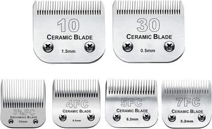 6Pack 10Blades Dog Grooming Replacement Blades Compatible with Andis Pet Clipper/Oster A5/Wahl KM