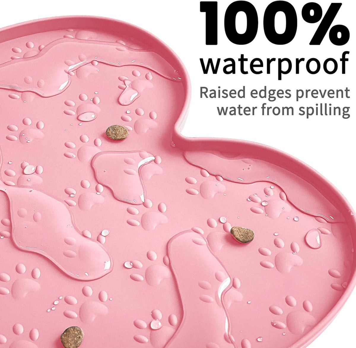 Dog Food Mat Anti-Slip Silicone Dog Bowl Mat Thicker Pet Placemat Waterproof Cat Feeder Pad with
