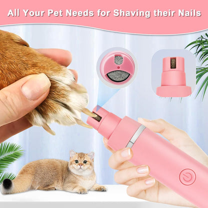 Dog Grooming Clippers Kit-Electric Rechargeable Cat Trimmer Tools-Cordless Quiet Pet Nail Paw