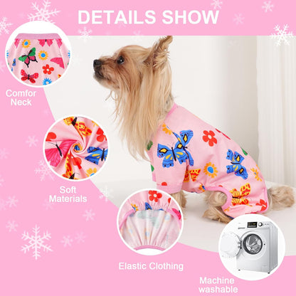 Dog Pajamas Small Sized Dogs Stretchable Summer Dog Clothes Pjs 4 Legs Girl Boy Cute Soft Puppy