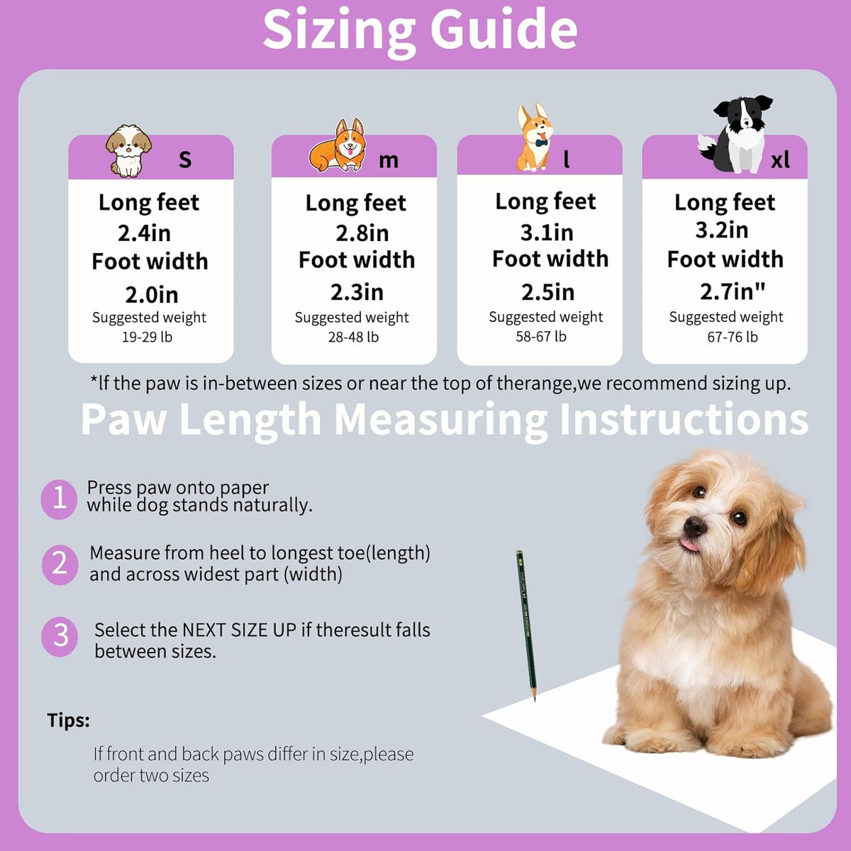 Dog Shoes for Hot Pavement, Adjustable Magic Tape Boots for Small, Medium & Large Dogs, Anti-Slip