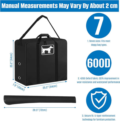 SIRUITON Dog Playpen Storage Bag Fits 24" H 8 Panels and 9 Stakes Suitable for Foldable Exercise
