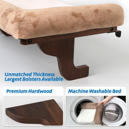 Cat Perch for Window Sill with Bolster - Orthopedic Hammock Design with Premium Hardwood & Robust