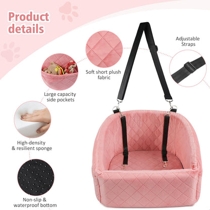 Dog Car Seat for Small Medium Dogs,Detachable Washable Dog Booster Seat Under 30lbs, Pet Car Seats