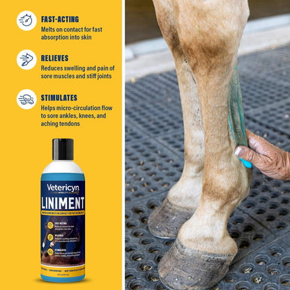 Vetericyn Mobility Equine Liniment for Fast-Acting Relief of Muscles and Joints – Menthol-Based