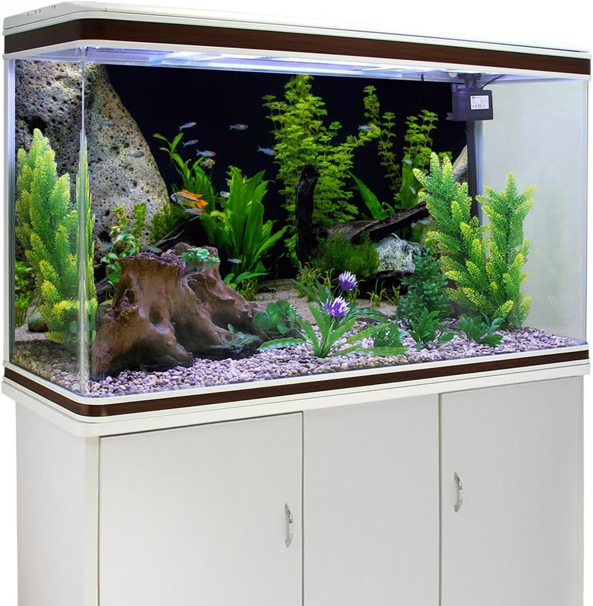 AWERT Vinyl Underwater Aquatic Plant Fish Tank Background Stone River Bed & Lake Aquarium