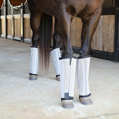 Jeffers Romper Stomper Fly Boots for Horses - Grey, Large – Breathable Mesh Leg Wraps for Insect