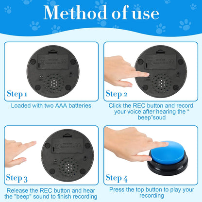 Jerify 16 Pieces Dog Buttons for Communication Voice Recordable Cat Dog Talking Buzzers Set with