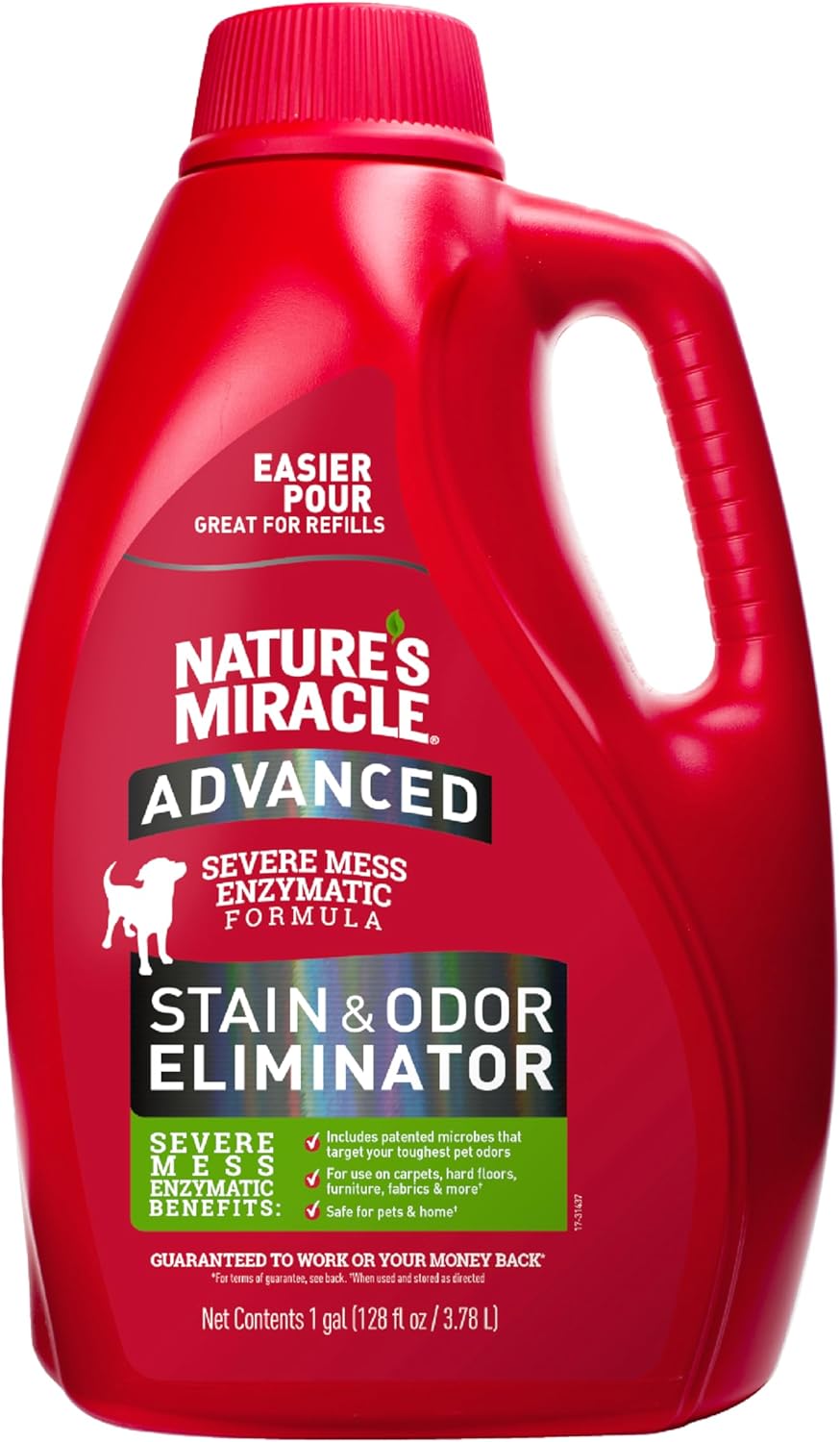 Nature’s Miracle Advanced Stain And Odor Eliminator for Dogs, Fresh Scent, Severe Mess Enzymatic