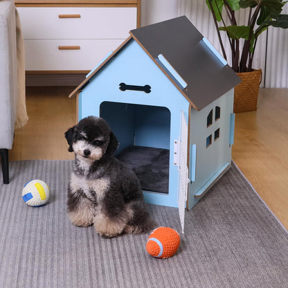 Dog House Indoor for Small Dogs or Cats, Cozy Wooden Design, Small Indoor Bed House, with Air Vents