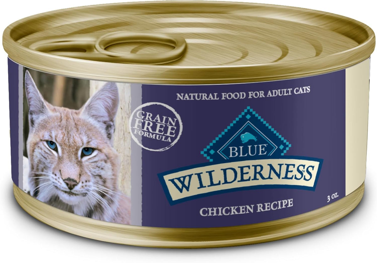 Blue Buffalo Wilderness High-Protein, Grain-Free Natural Wet Food for Adult Cats, Chicken Paté