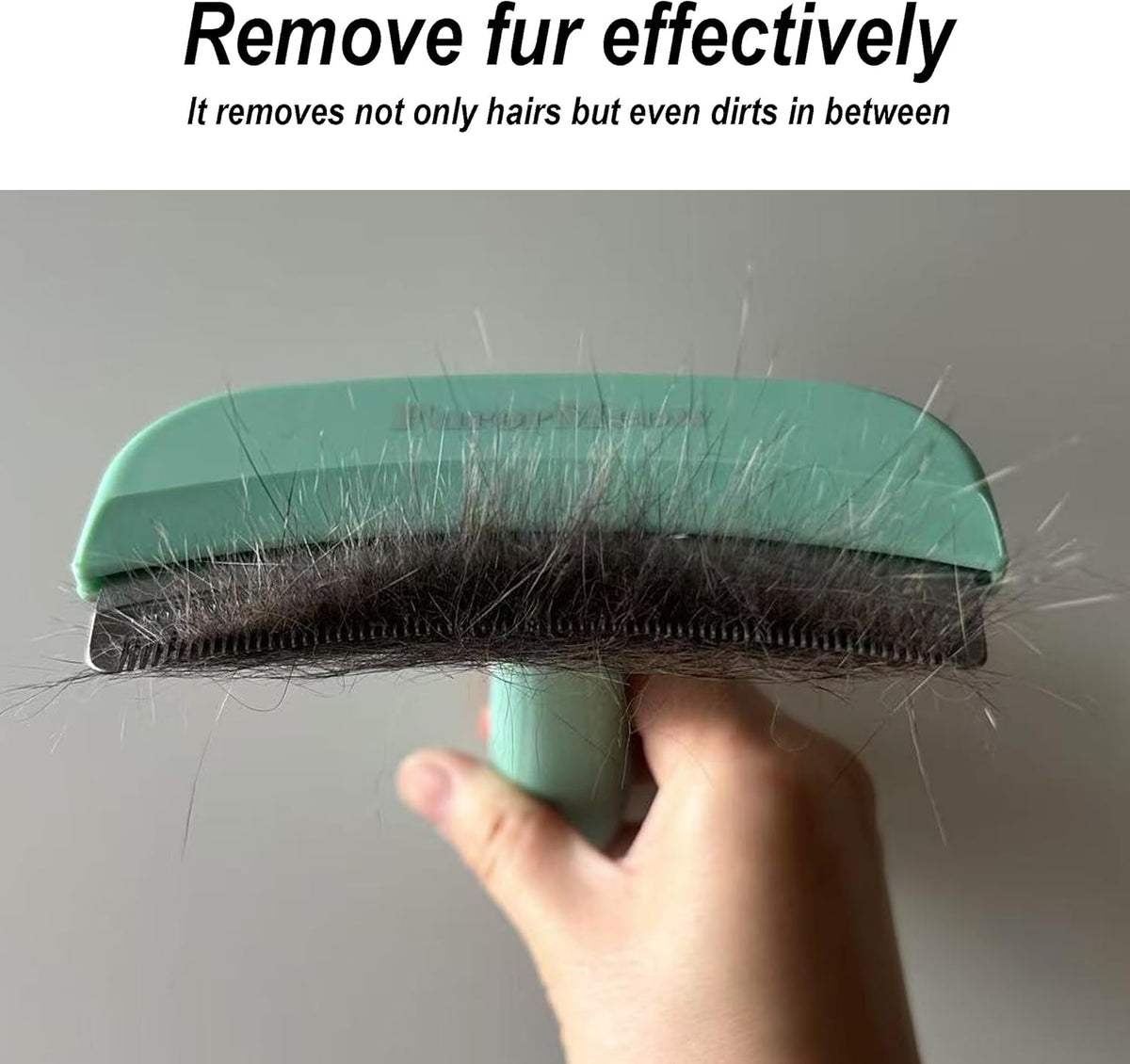 Pet Deshedding Tool with Curve Blade, Cat Grooming Brush, Tight V-shaped Teeth Shedding Comb for