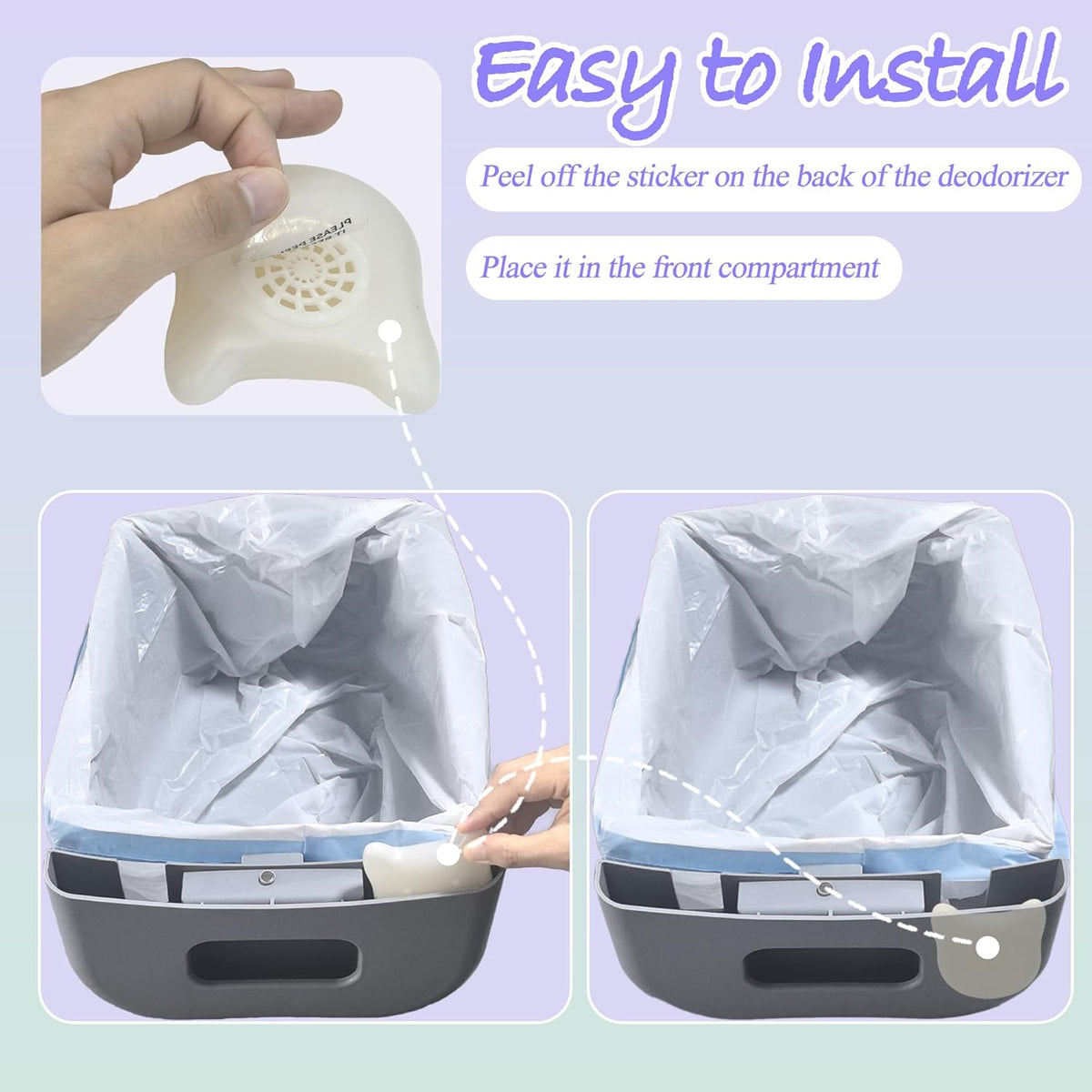 NewKe 4 Pack Deodorizer for Cumrige Self Cleaning Litter Box, Odor Eliminator Compatible with Fumoi
