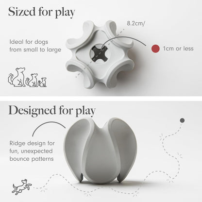 LAY LO Treat Dispensing Dog Toy – Natural Rubber Topple Toy for Chewing, Enrichment & Mental