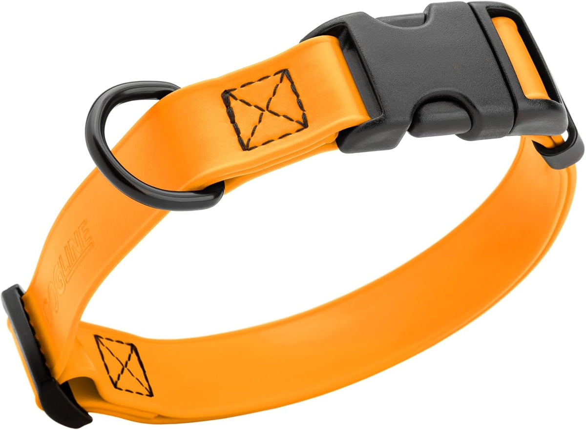Dogline Biothane Waterproof Dog Collar with Quick Release Buckle Strong Coated Nylon Webbing with