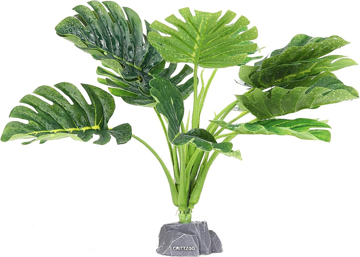 Reptile Fake Plants for Terrarium Decor, Snake Tank Accessories for Leopard Gecko Ball Python