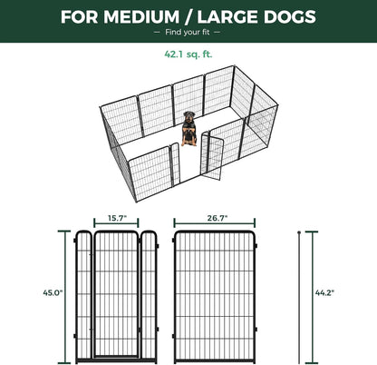 FXW Homeplus Unleashed Indoor Dog Playpen - Stress-Free and Safe Play, Heavy Duty 45 Inch 12 Wire
