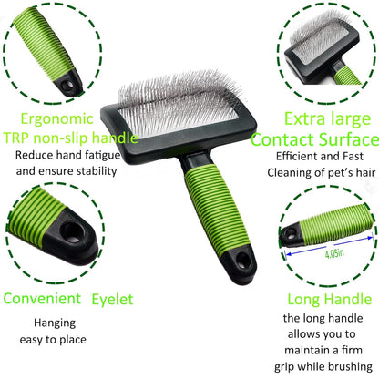 Slicker brush for dogs doodle grooming poodle with long soft pin slicker brush perfect for thick
