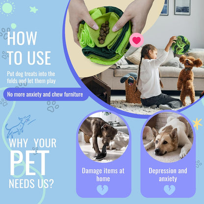 Pet Snuffle Ball, Puzzle Sniffing Interactive Dog Ball for Blind Dogs Training Stress Relief Dog