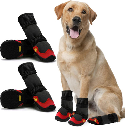 Dog Shoes for Hot Pavement Anti-Slip Dog Boots & Paw Protectors for Summer Rainy Day Dog Snow Boots