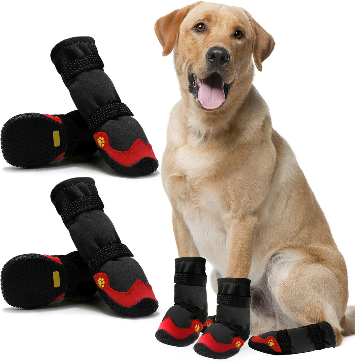Dog Shoes for Hot Pavement Anti-Slip Dog Boots & Paw Protectors for Summer Rainy Day Dog Snow Boots