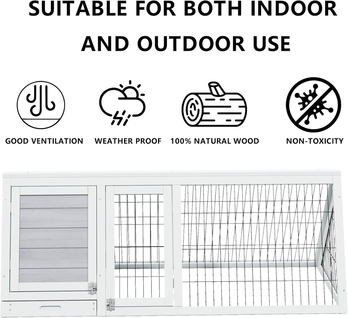 Chicken Coop Indoor Outdoor,Wooden Brooder Box,A-Frame Poultry Quail Cages Duck House with