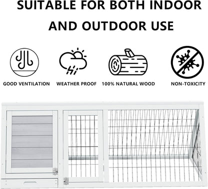 Chicken Coop Indoor Outdoor,Wooden Brooder Box,A-Frame Poultry Quail Cages Duck House with