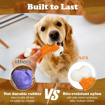 Dog Toys 2 Pack, Dog Toys for Aggressive Chewers Large Breed, Aggressive Chew Toys for Large Dogs