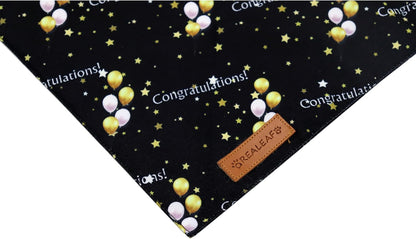 Realeaf Graduation Dog Bandanas 2 Pack, Reversible Pet Scarf for Boy and Girl, Premium Durable