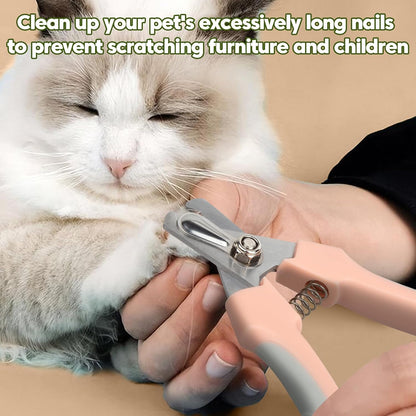 Self-Cleaning Cat Brush with Cat Nail Clipper 2-Pieces Set, Daily Cleaning Grooming Kit for Small