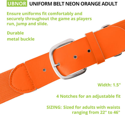 Champion Sports Baseball/Softball Uniform Belt, Comfort Stretch Fit Durable Syntex Tab - Youth &