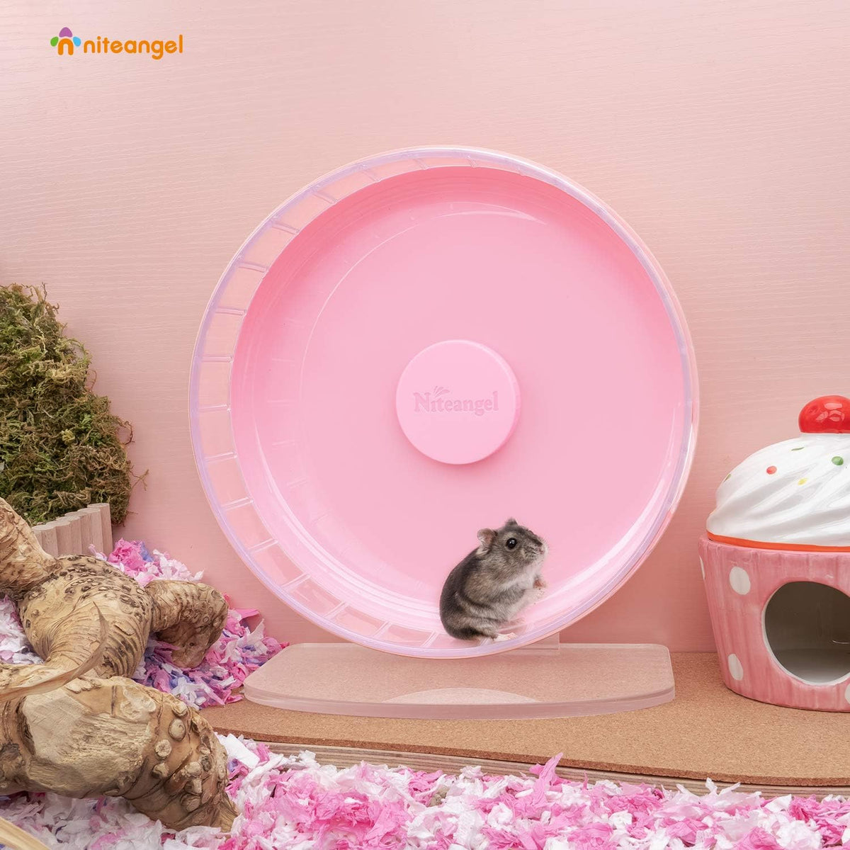 Niteangel Super-Silent Hamster Exercise Wheels: - Quiet Spinner Hamster Running Wheels with