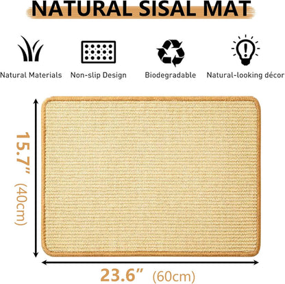 Oncpcare Rabbit Scratch Mat - Natural Bunny Scratching Pad for Claws and Teeth Care, Chew Toys, Pet