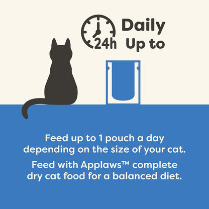 Applaws Natural Wet Cat Food in Broth, Limited Ingredient Wet Cat Food Pouches, No Additives, Made