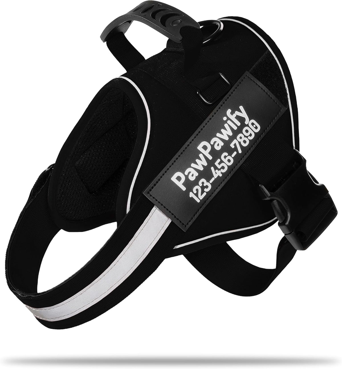 PawPawify Custom No Pull Dog Harness with Name and Phone Number, Heavy Duty Personalized Pet Vest