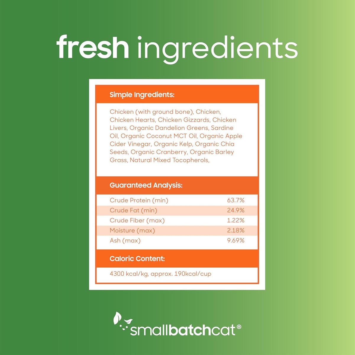 smallbatch Pets Freeze Dried Cat Treats, Raw Dry Cat Food Bites, Chicken Recipe, High Protein Food